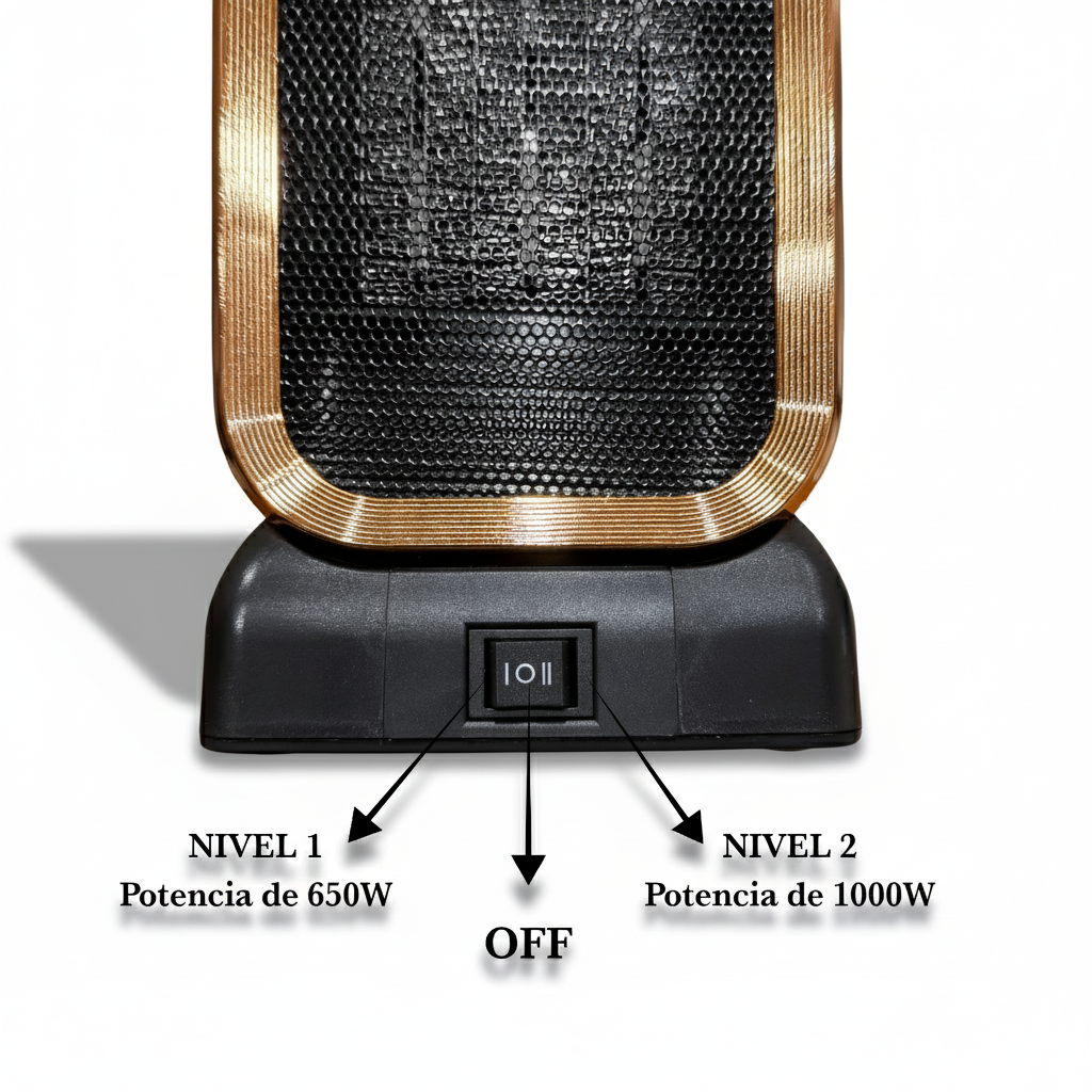 Calefactor eléctrico cuadrado 1000W